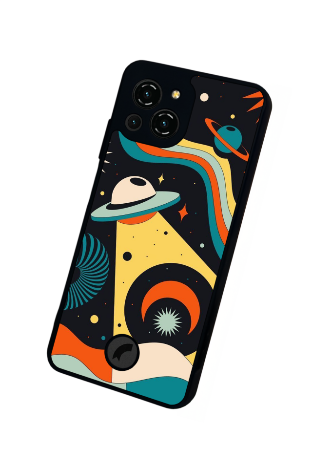 Reeder S23 Pro Max Uyumlu Uzay Tasarımlı Glossy Premium Kılıf