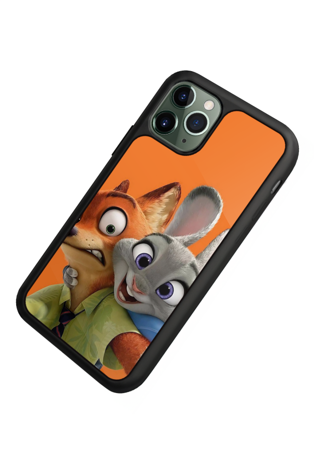 iPhone 11 Pro Max Uyumlu Zootropolis Tasarımlı Glossy Premium Kılıf