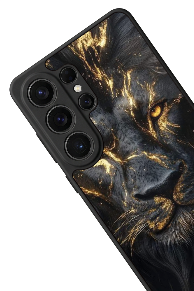 Samsung Galaxy S26 Ultra Uyumlu Aslan Tasarımlı Glossy Premium Kılıf