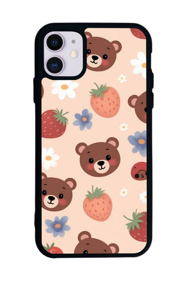 iPhone 11 Uyumlu Ayı Tasarımlı Glossy Premium Kılıf