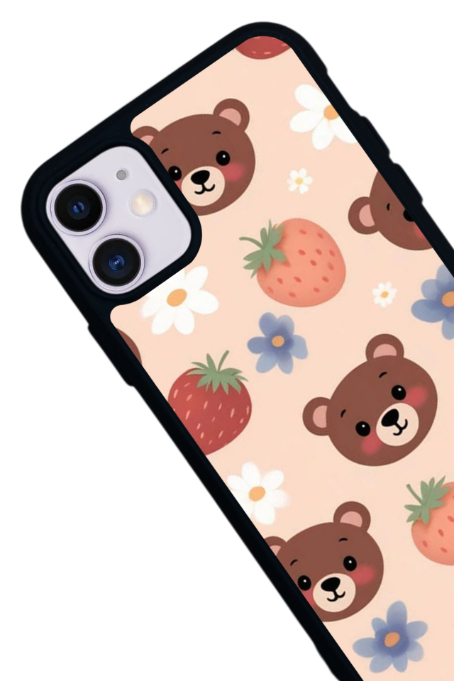 iPhone 11 Uyumlu Ayı Tasarımlı Glossy Premium Kılıf