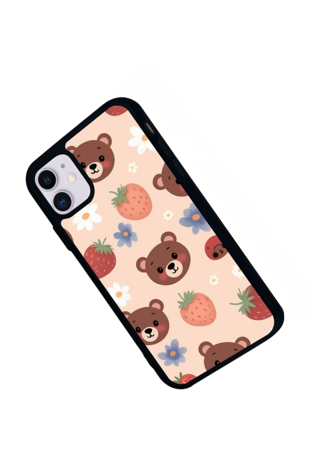 iPhone 11 Uyumlu Ayı Tasarımlı Glossy Premium Kılıf