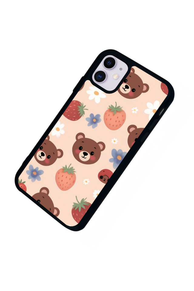 iPhone 11 Uyumlu Ayı Tasarımlı Glossy Premium Kılıf