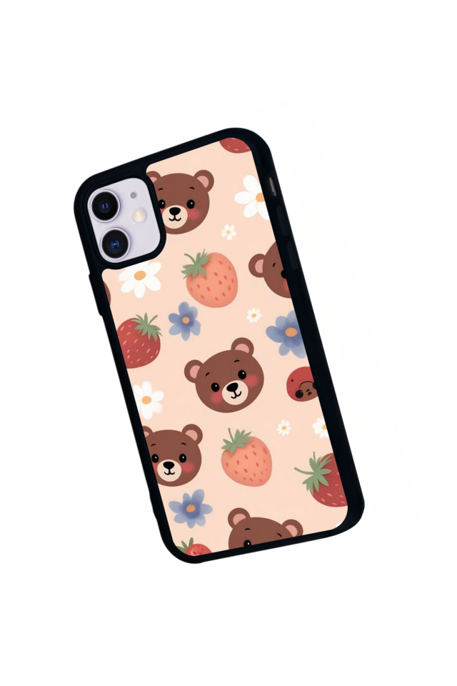 iPhone 11 Uyumlu Ayı Tasarımlı Glossy Premium Kılıf