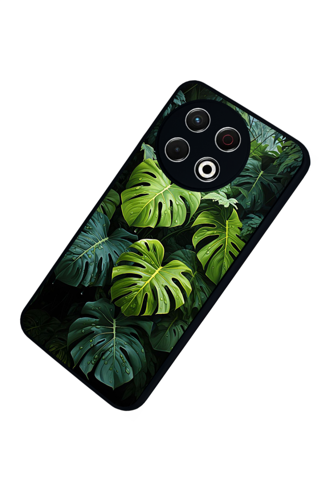 Tecno Spark 30 Pro Uyumlu Botanik Tasarımlı Glossy Premium Kılıf