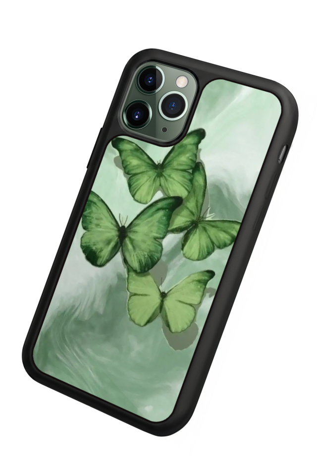 iPhone 11 Pro Uyumlu Kelebek Tasarımlı Glossy Premium Kılıf
