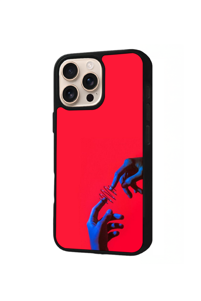 iPhone 16 Pro Uyumlu Kirmizi Tasarımlı Glossy Premium Kılıf