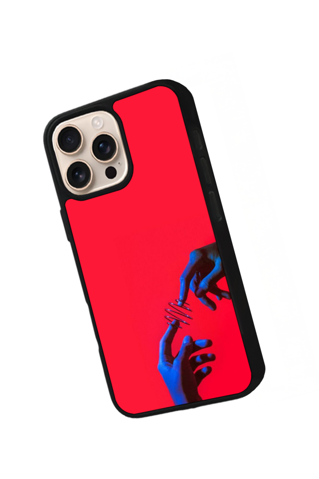 iPhone 16 Pro Uyumlu Kirmizi Tasarımlı Glossy Premium Kılıf