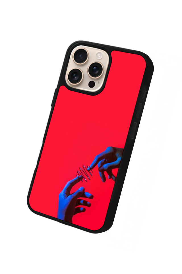 iPhone 16 Pro Uyumlu Kirmizi Tasarımlı Glossy Premium Kılıf