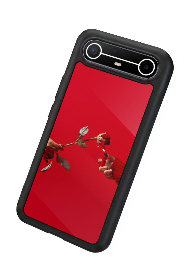 Tecno Spark Slim 5G Uyumlu Kirmizi Tasarımlı Glossy Premium Kılıf