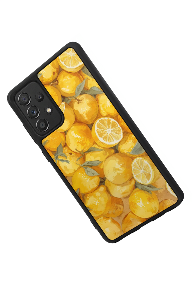 Samsung Galaxy A72 Uyumlu Limon Tasarımlı Glossy Premium Kılıf