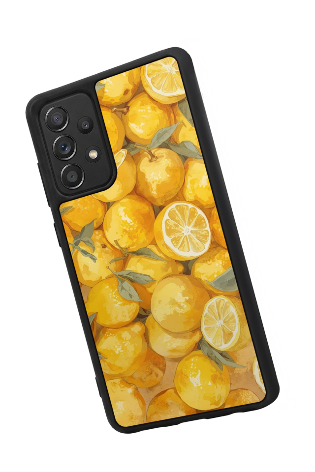 Samsung Galaxy A72 Uyumlu Limon Tasarımlı Glossy Premium Kılıf