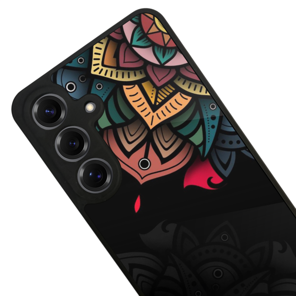 Samsung Galaxy S25 Uyumlu Mandala Tasarımlı Glossy Premium Kılıf