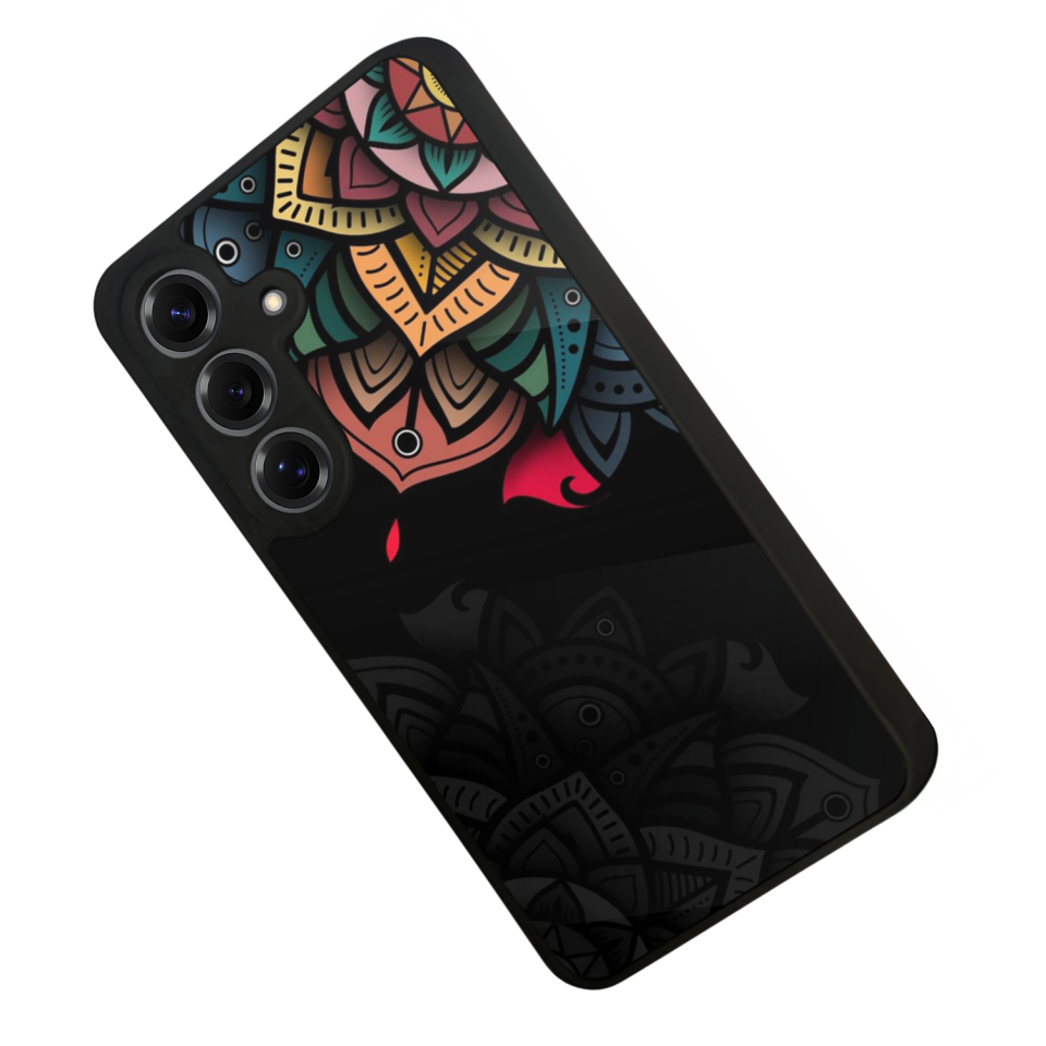 Samsung Galaxy S25 Uyumlu Mandala Tasarımlı Glossy Premium Kılıf