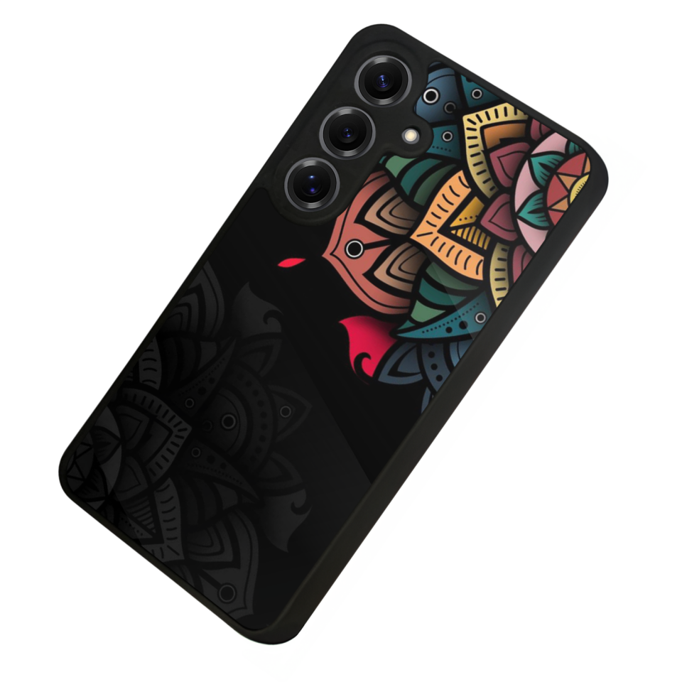 Samsung Galaxy S25 Uyumlu Mandala Tasarımlı Glossy Premium Kılıf