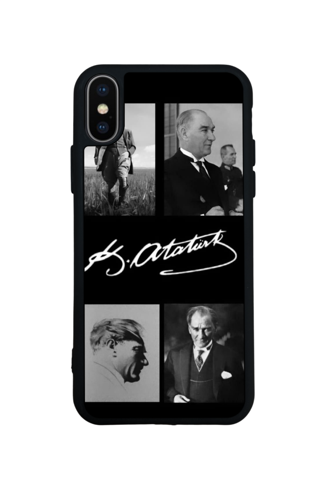iPhone X/ XS Uyumlu Mustafa Kemal Ataturk Tasarımlı Glossy Premium Kılıf