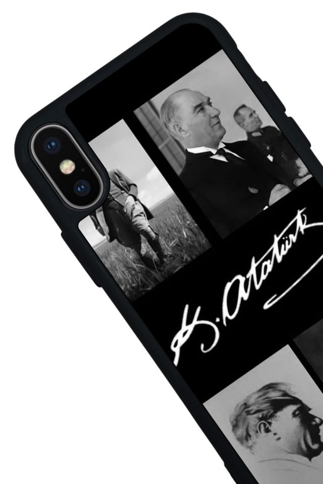 iPhone X/ XS Uyumlu Mustafa Kemal Ataturk Tasarımlı Glossy Premium Kılıf