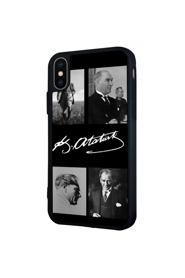iPhone X/ XS Uyumlu Mustafa Kemal Ataturk Tasarımlı Glossy Premium Kılıf