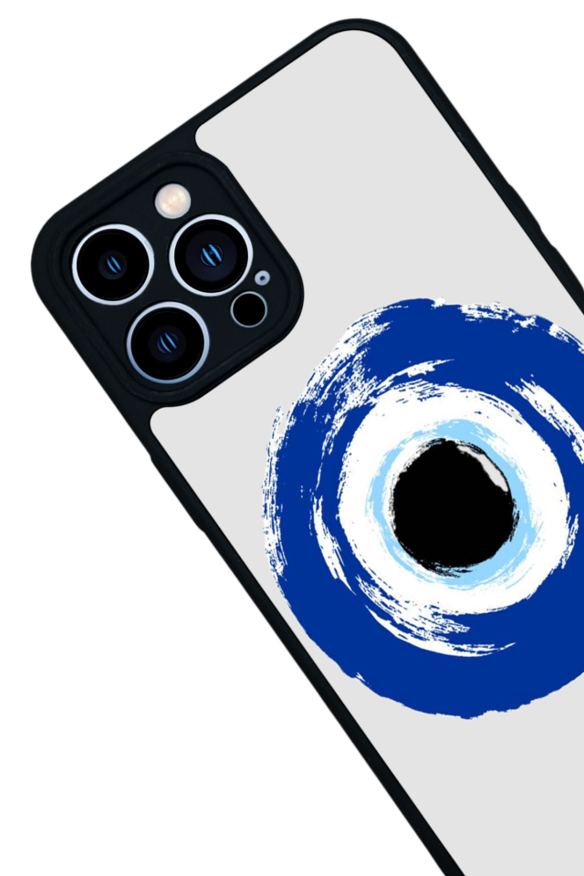 iPhone 12 Pro Max Uyumlu Nazar Tasarımlı Glossy Premium Kılıf