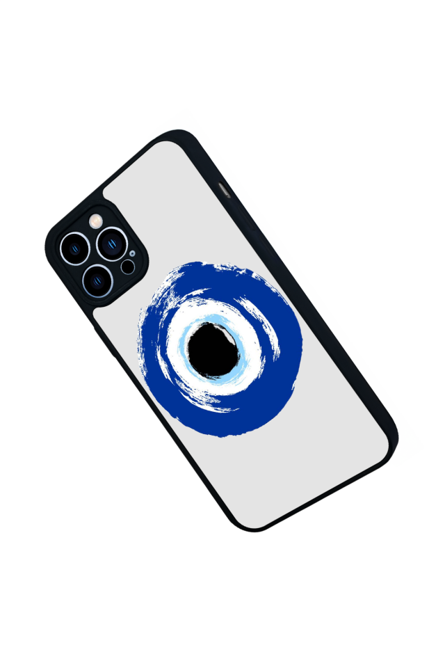 iPhone 12 Pro Max Uyumlu Nazar Tasarımlı Glossy Premium Kılıf