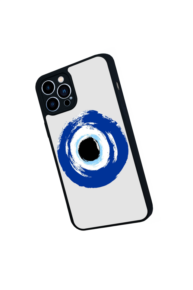 iPhone 12 Pro Max Uyumlu Nazar Tasarımlı Glossy Premium Kılıf