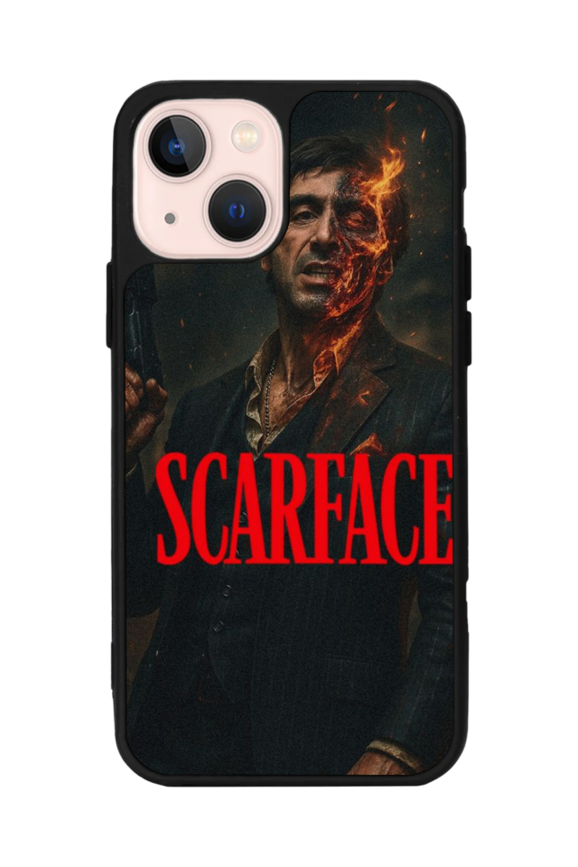 iPhone 13/14 Uyumlu Scarface Tasarımlı Glossy Premium Kılıf