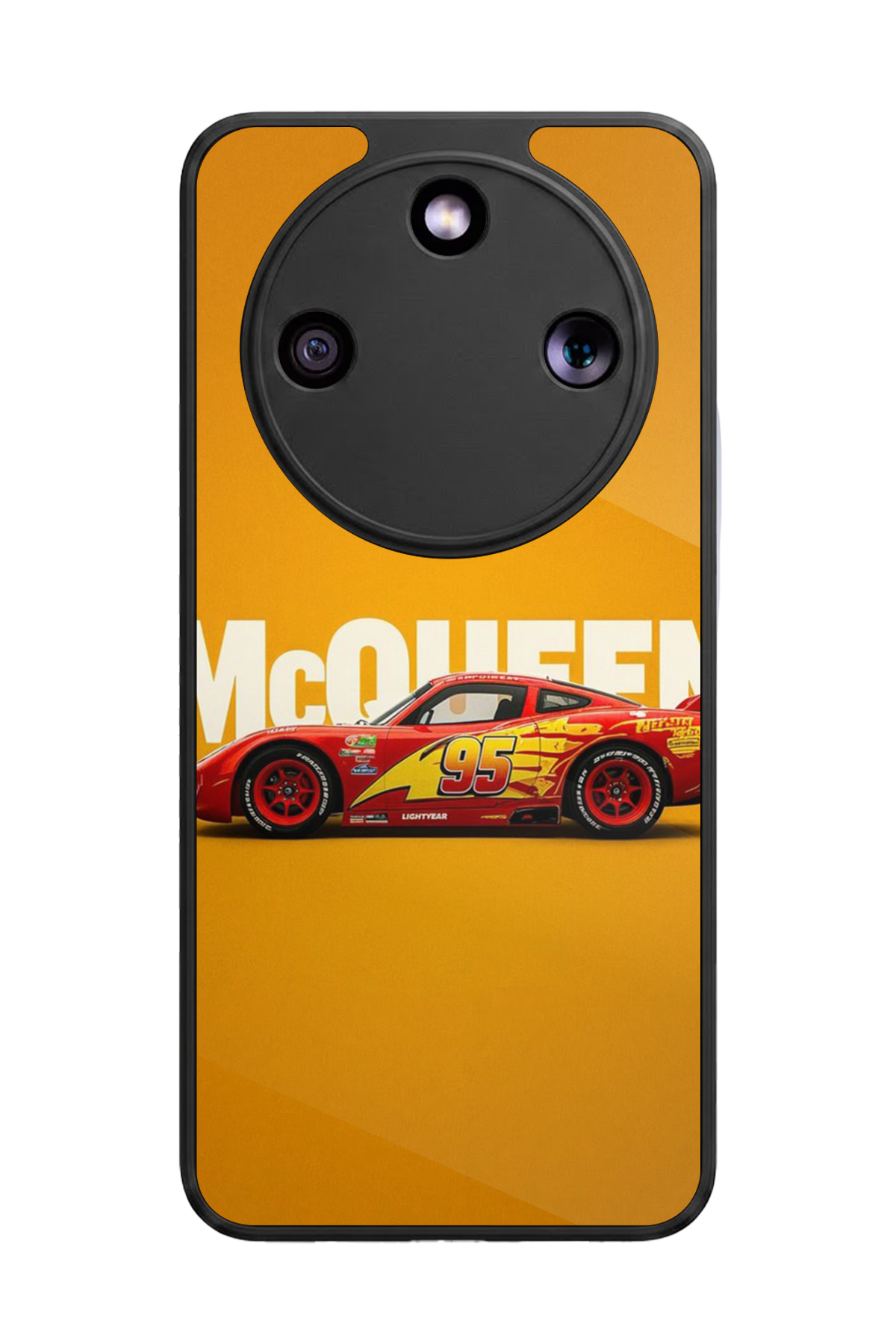 Honor Magic 8 Lite Uyumlu Şimsek McQueen Tasarımlı Glossy Premium Kılıf