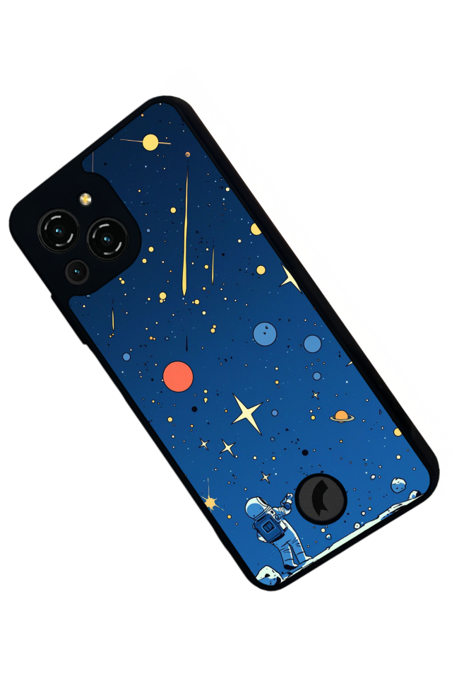 Reeder S23 Pro Max Uyumlu Uzay Tasarımlı Glossy Premium Kılıf