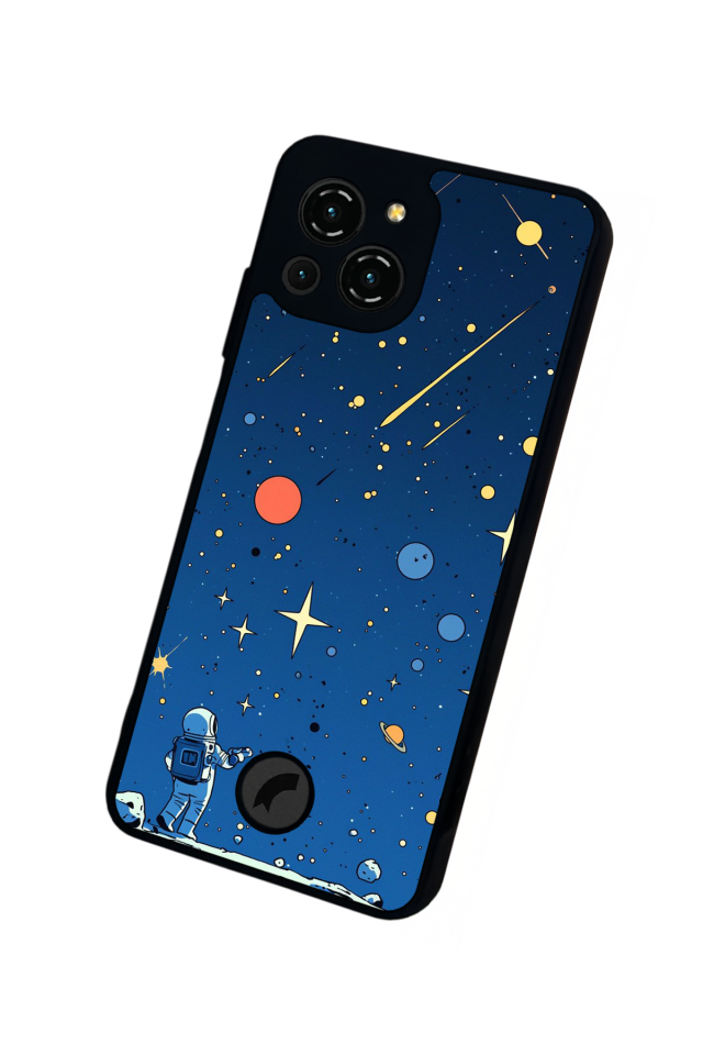 Reeder S23 Pro Max Uyumlu Uzay Tasarımlı Glossy Premium Kılıf