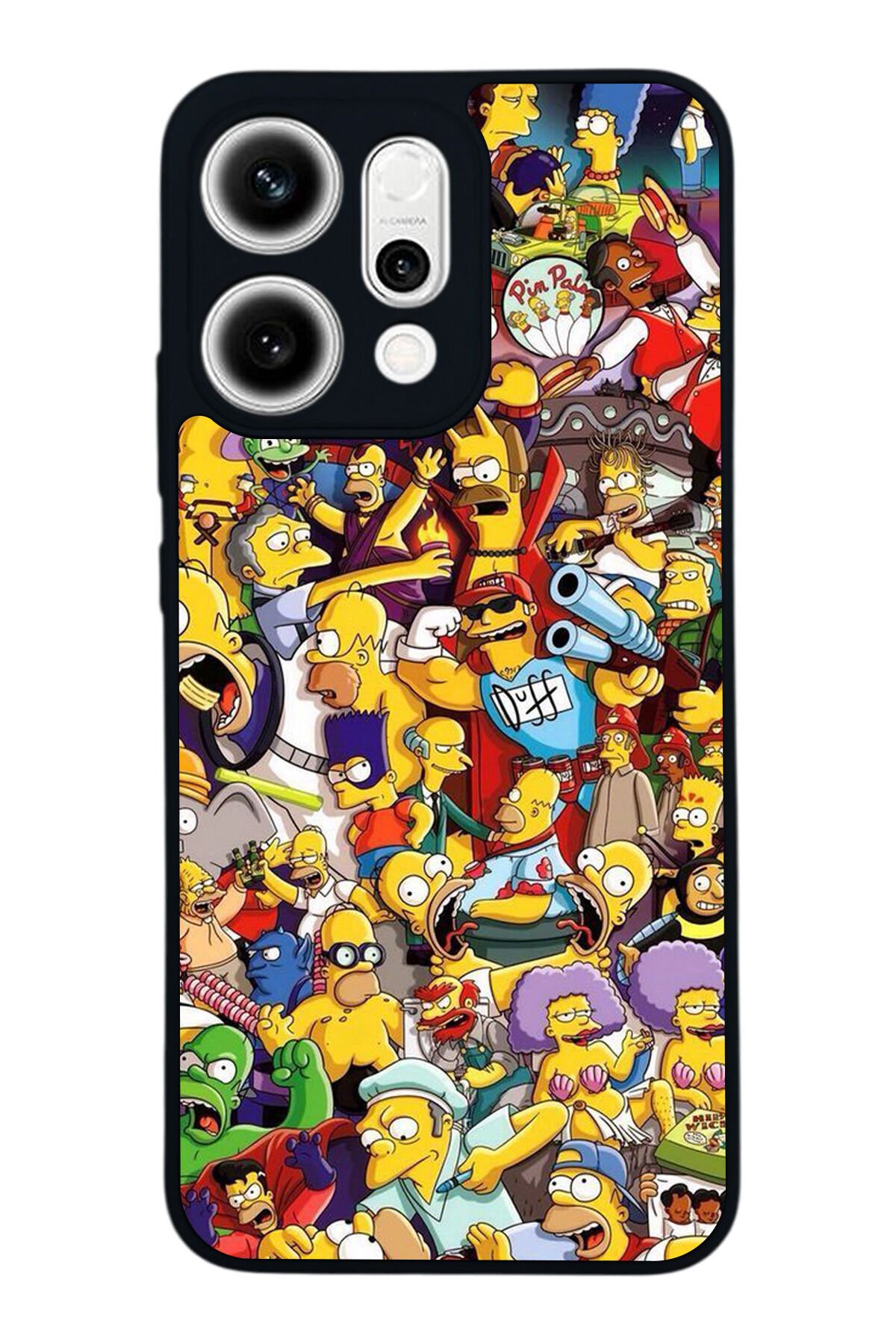 Oppo Reno 14 Uyumlu The Simpsons Tasarımlı Glossy Premium Kılıf