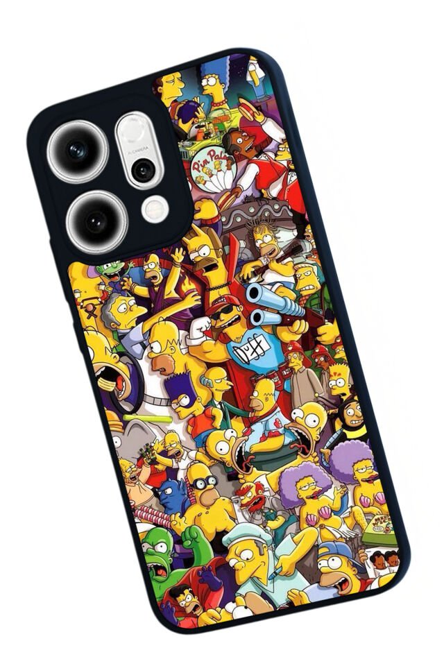 Oppo Reno 14 Uyumlu The Simpsons Tasarımlı Glossy Premium Kılıf