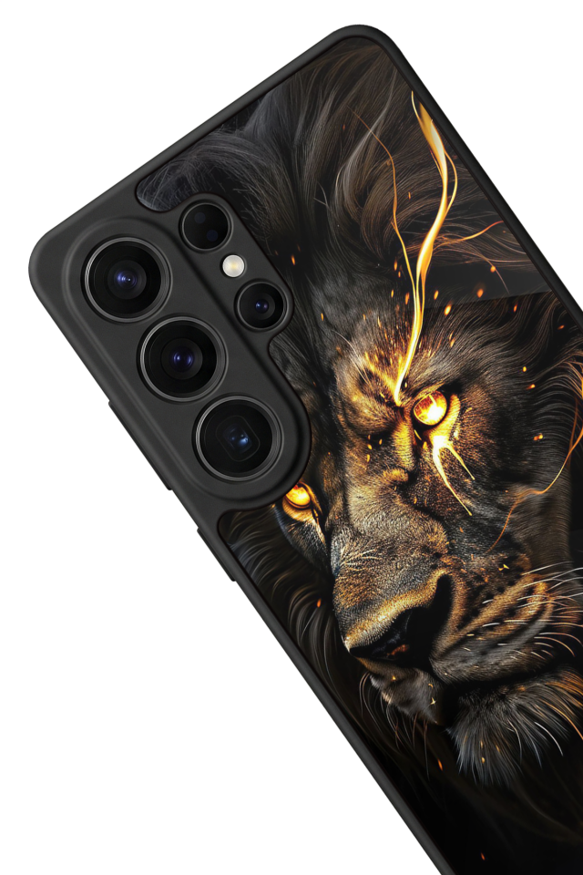 Samsung Galaxy S26 Ultra Uyumlu Aslan Tasarımlı Glossy Premium Kılıf