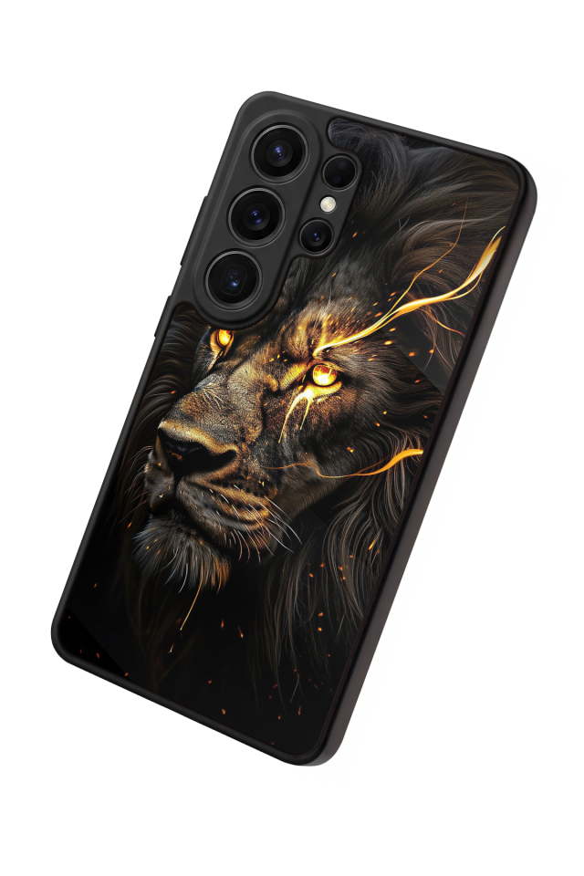Samsung Galaxy S26 Ultra Uyumlu Aslan Tasarımlı Glossy Premium Kılıf