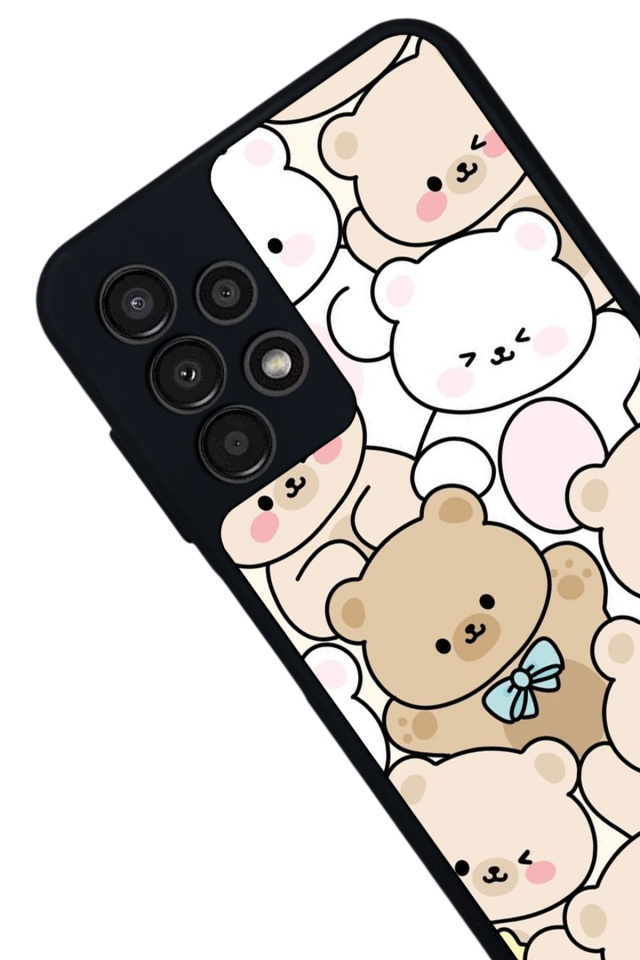 Samsung Galaxy A13 Uyumlu Ayı Tasarımlı Glossy Premium Kılıf