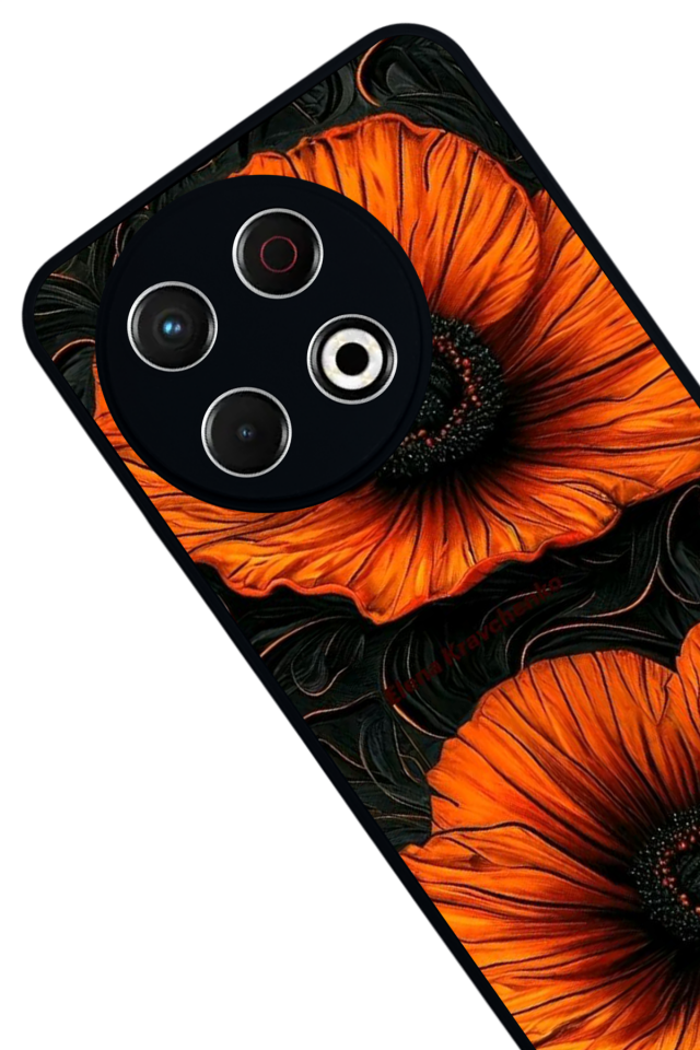 Tecno Spark 30 Pro Uyumlu Botanik Tasarımlı Glossy Premium Kılıf