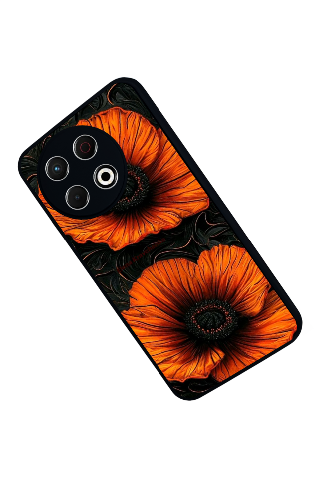 Tecno Spark 30 Pro Uyumlu Botanik Tasarımlı Glossy Premium Kılıf