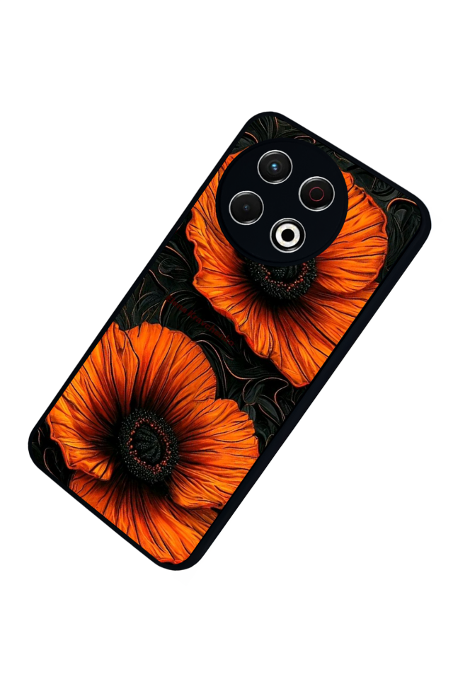 Tecno Spark 30 Pro Uyumlu Botanik Tasarımlı Glossy Premium Kılıf