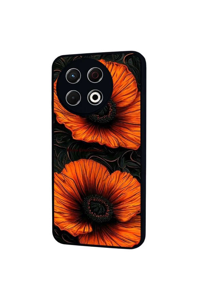 Tecno Spark 30 Pro Uyumlu Botanik Tasarımlı Glossy Premium Kılıf