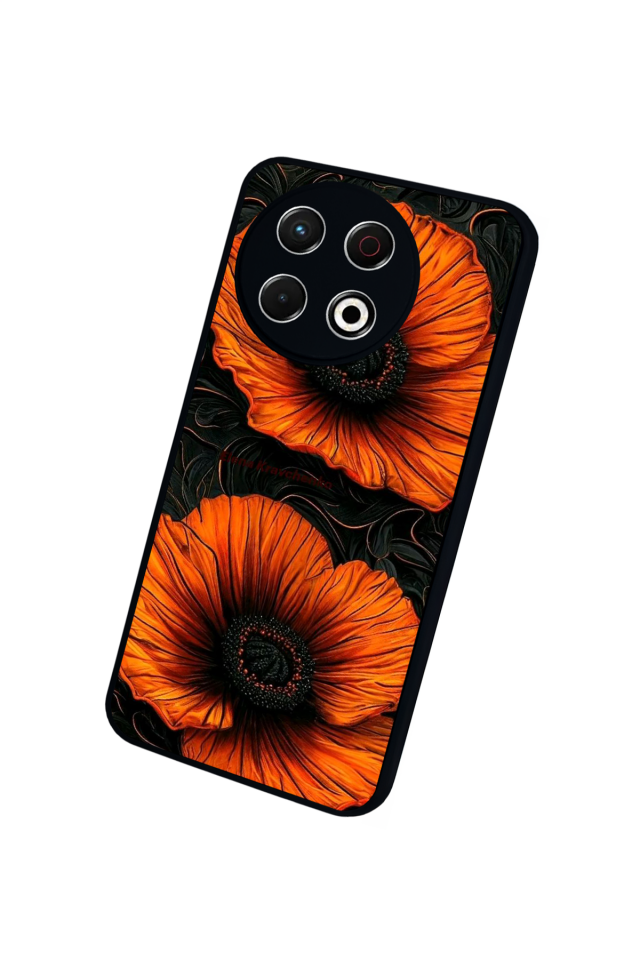 Tecno Spark 30 Pro Uyumlu Botanik Tasarımlı Glossy Premium Kılıf