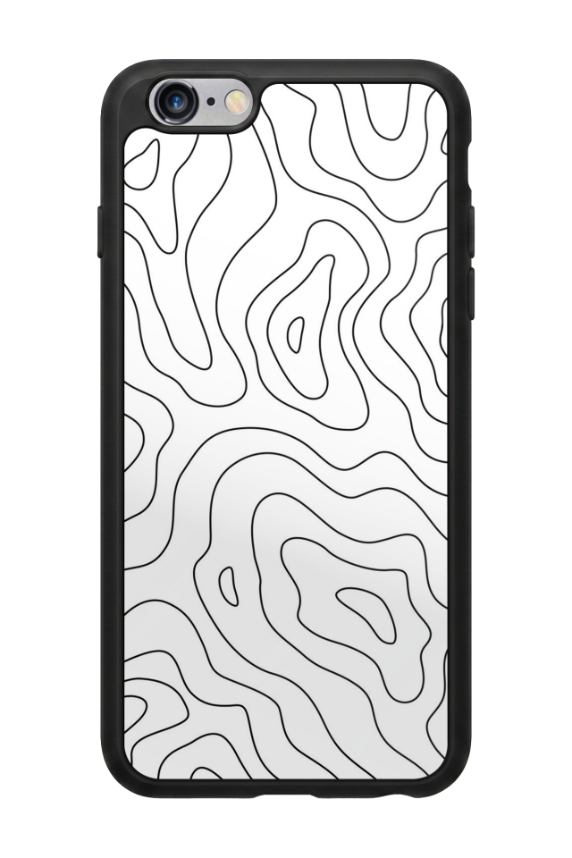 iPhone 6s Plus Uyumlu Çizgi Sanatı Tasarımlı Glossy Premium Kılıf