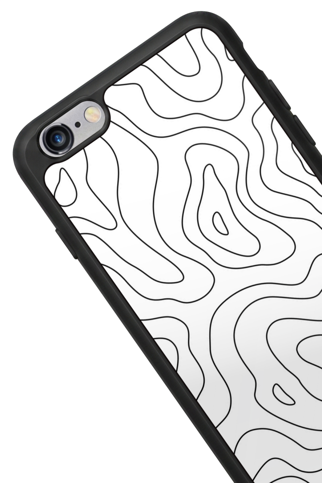 iPhone 6s Plus Uyumlu Çizgi Sanatı Tasarımlı Glossy Premium Kılıf