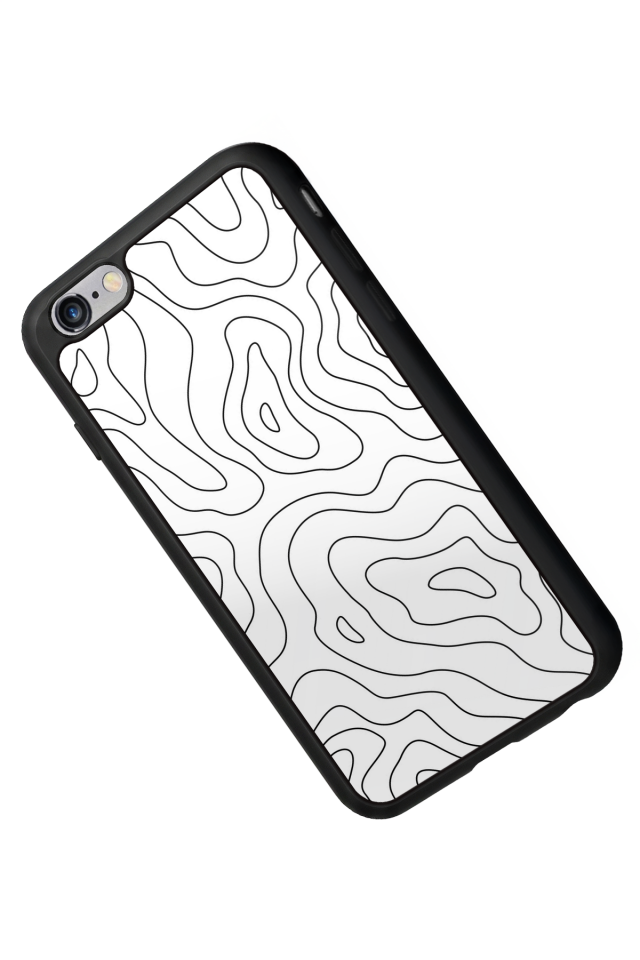 iPhone 6s Plus Uyumlu Çizgi Sanatı Tasarımlı Glossy Premium Kılıf