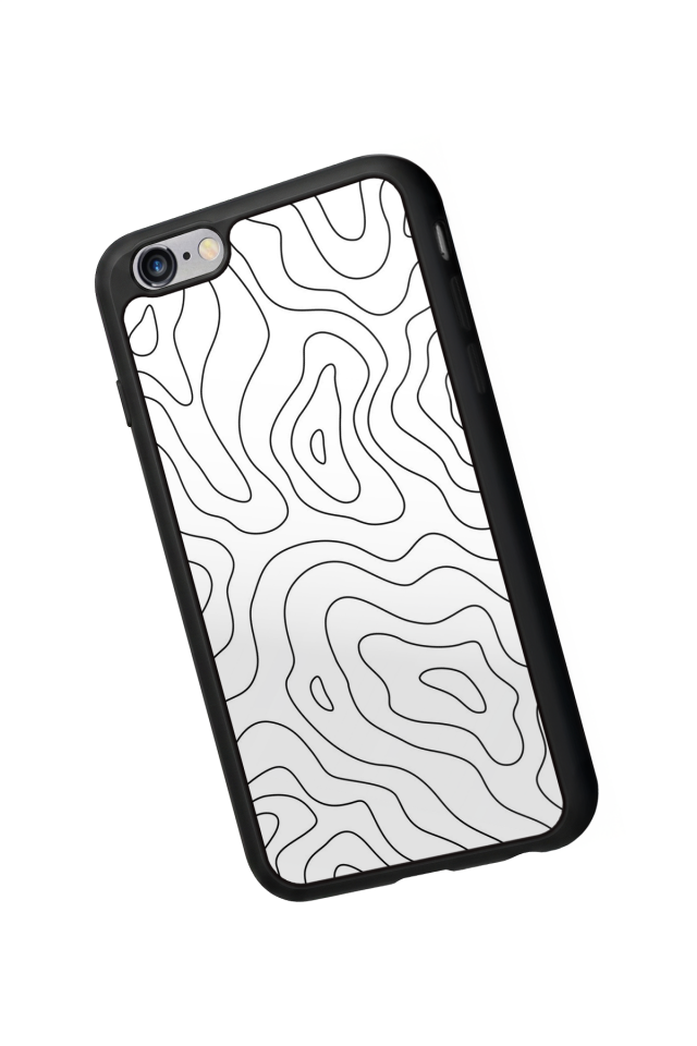 iPhone 6s Plus Uyumlu Çizgi Sanatı Tasarımlı Glossy Premium Kılıf