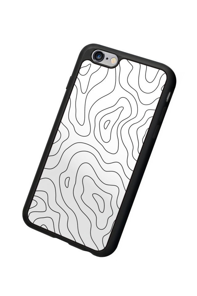 iPhone 6s Plus Uyumlu Çizgi Sanatı Tasarımlı Glossy Premium Kılıf