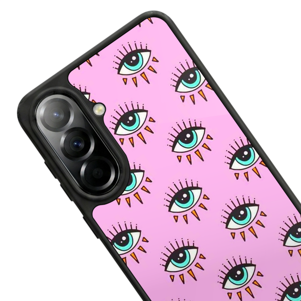 Samsung Galaxy A37 Uyumlu Göz Tasarımlı Glossy Premium Kılıf