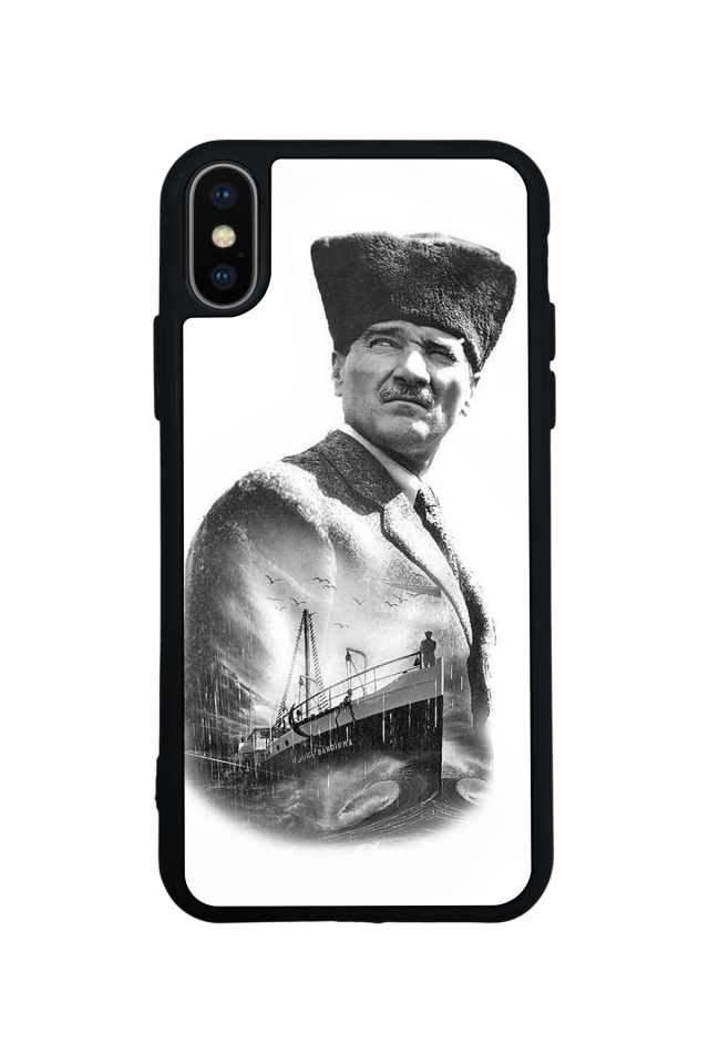 iPhone X/ XS Uyumlu Mustafa Kemal Ataturk Tasarımlı Glossy Premium Kılıf