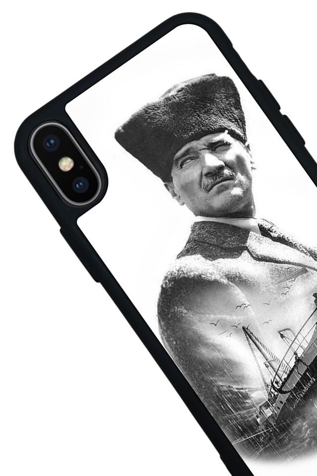 iPhone X/ XS Uyumlu Mustafa Kemal Ataturk Tasarımlı Glossy Premium Kılıf