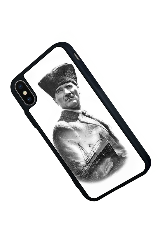 iPhone X/ XS Uyumlu Mustafa Kemal Ataturk Tasarımlı Glossy Premium Kılıf