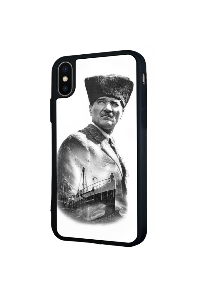 iPhone X/ XS Uyumlu Mustafa Kemal Ataturk Tasarımlı Glossy Premium Kılıf