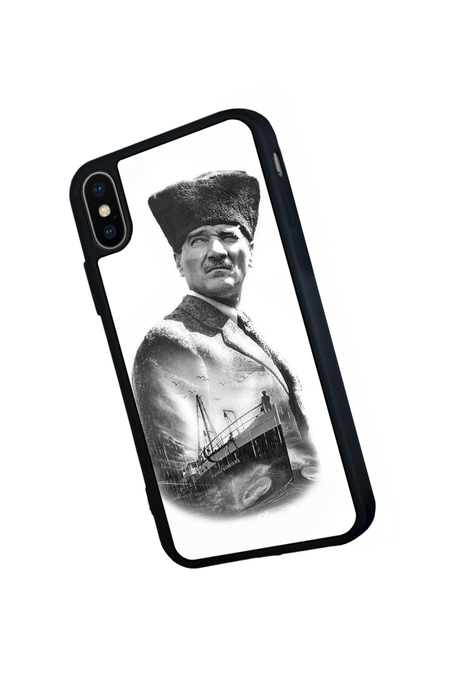 iPhone X/ XS Uyumlu Mustafa Kemal Ataturk Tasarımlı Glossy Premium Kılıf